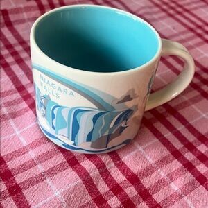 Starbucks Niagara Falls Mug - Blue and Cream